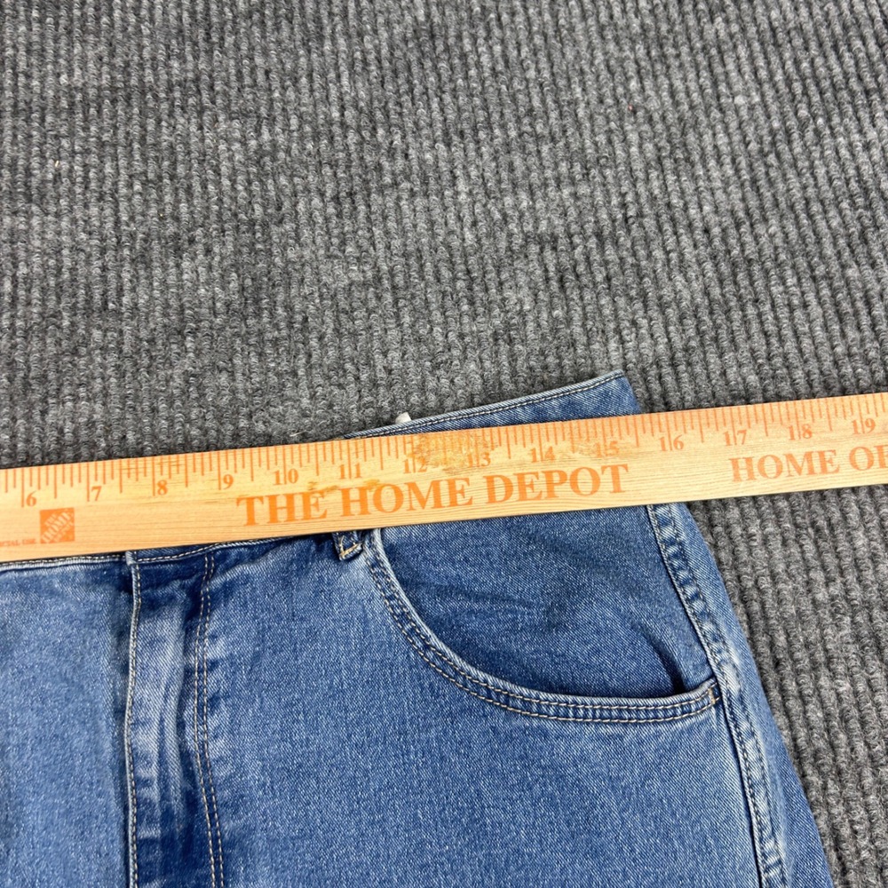 H&M &Denim Skirt Women's 12 Blue Denim Mini Raw Hem Medium Wash - Picture 6 of 6